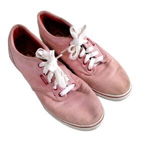 Vans Womens Size 6.5 Red And White Shoes Sneakers Lace Up